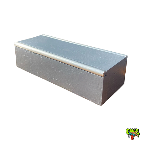 Obstáculo marca ''Ollie Ramps'' modelo ''Pocket GrindBox'' cor Cinza