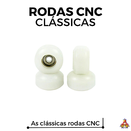 Rodas marca Custom modelo ''CNC'' na cor Branca