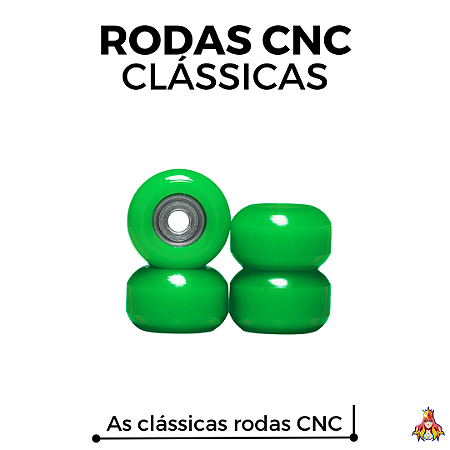 Rodas marca Custom modelo ''CNC'' na cor Verde