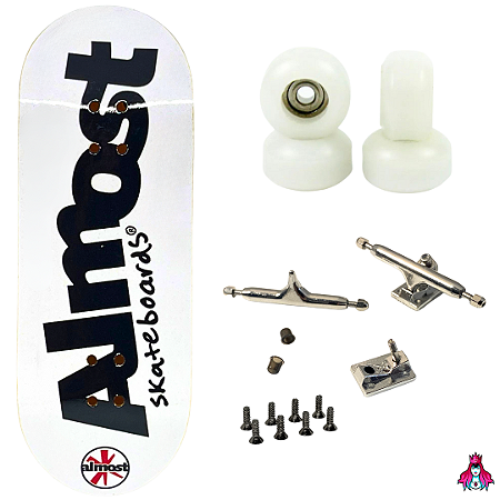 Fingerboard Premium Completo 34mm - Deck Custom + Trucks PRO 3.0 + Rodas CNC' V2 Street + Tape Alien Stardust II