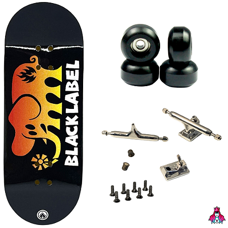 Fingerboard Premium Completo 34mm - Deck Custom + Trucks PRO 3.0 + Rodas CNC' V2 Street + Tape Alien Stardust II