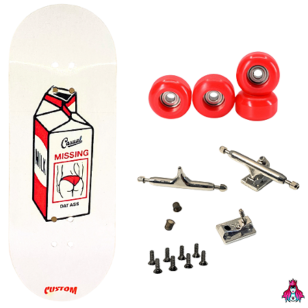 Fingerboard Premium Completo 34mm - Deck Custom + Trucks PRO 3.0 + Rodas CNC' V2 Street + Tape Alien Stardust II