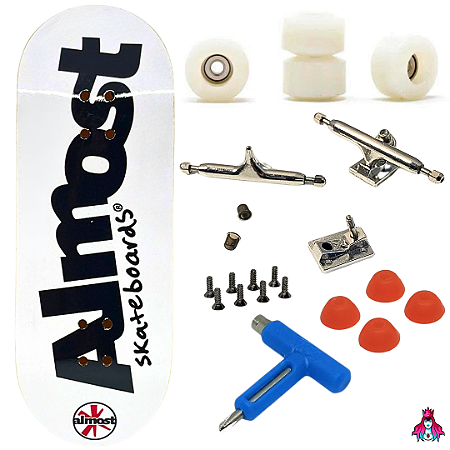 Fingerboard Premium Completo - PRO 34mm - Deck Custom + Rodas Apex + Trucks PRO 3.0 + Mini Ferramenta + Bushings + Tape