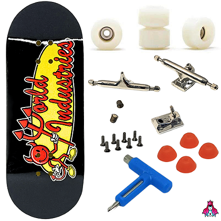 Fingerboard Premium Completo - PRO 34mm - Deck Custom + Rodas Apex + Trucks PRO 3.0 + Mini Ferramenta + Bushings + Tape