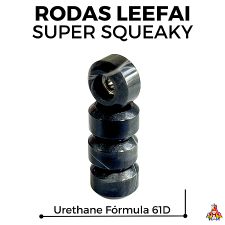 Rodas Leefai Super Squeaky Black Swirl Urethane Formula 61D