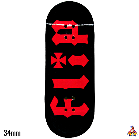 Deck Custom Premium 34mm - “Flip Black“ - com Tape Alien