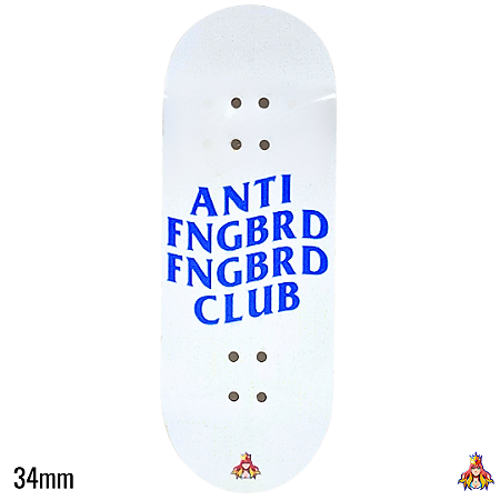 Deck Custom Premium 34mm - “Anti Fngbrd Fngbrd Club Blue“ - com Tape Alien