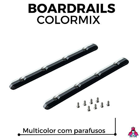 Kit de Boardrails Custom ColorMix Plastic com Parafusos cor Black&White