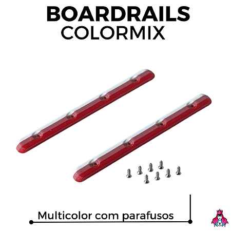 Kit de Boardrails Custom ColorMix Plastic com Parafusos cor Red & White