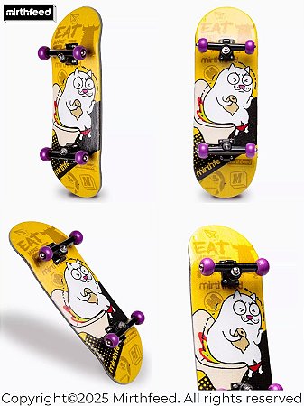 Fingerboard Completo Mirthfeed 32.5mm Heat-Transfer modelo Cat Shit