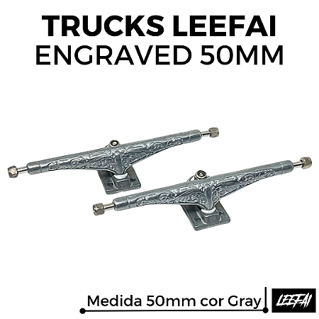 Trucks Leefai Caramel Engraved 50mm cor Gray