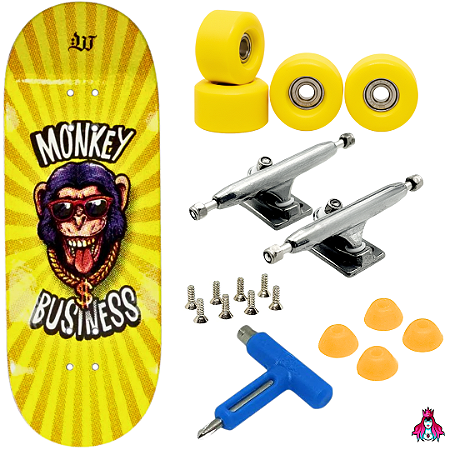 Fingerboard Premium WoW 33.5mm - Trucks G4 - Rodas Uretano 64D
