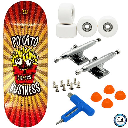 Fingerboard Premium WoW 33.5mm - Trucks G4 - Rodas Uretano 64D