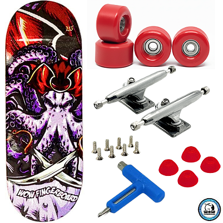 Fingerboard Premium WoW 33.5mm - Trucks G4 - Rodas Uretano 64D