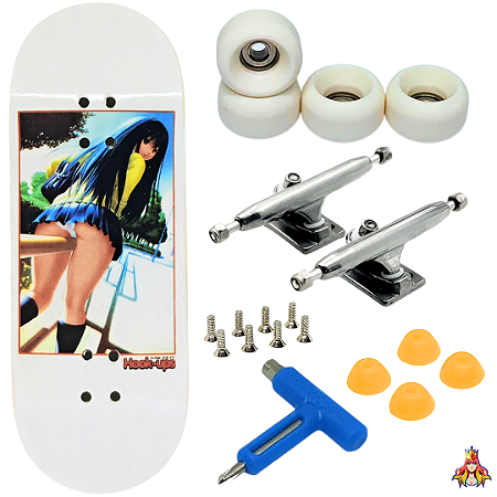 Fingerboard Premium Custom 34mm - HookUps - Trucks Leefai G4 - Rodas Urethane PRO 65D