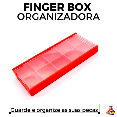 FingerBox Custom - Organizadora para Peças Fingerboard - cor Vermelho