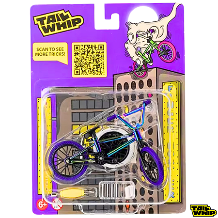 Mini BMX Metal *Tail-Whip* edição collab *Finger Hustler* Original cor Oil Chrome