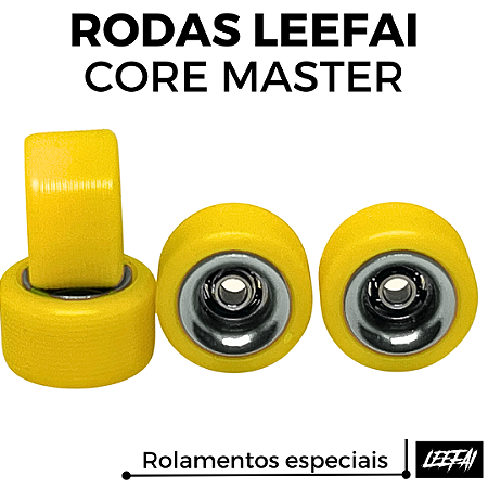 Rodas Leefai Core Master cor Mustard & Silver (Special Open Bearings)