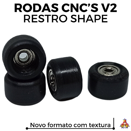 Kit de Rodas Custom CNC's V2 Restro Shape cor Black