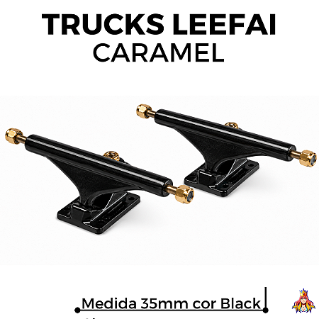Par de Trucks Leefai Caramel 35mm - Black Chrome