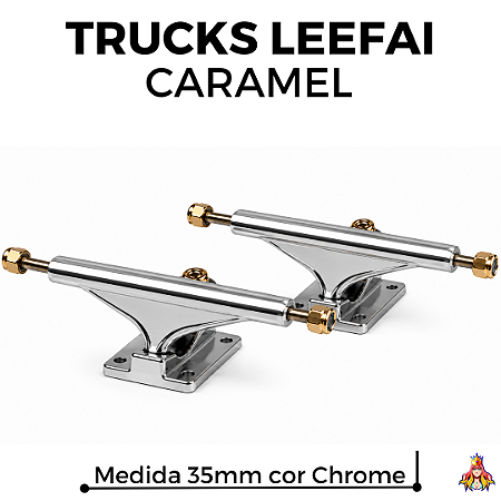 Par de Trucks Leefai Caramel 35mm - Chrome
