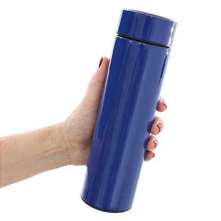Kit 2 Garrafa Térmica de Inox Com Infusor 400ml Para Sublimação Azul