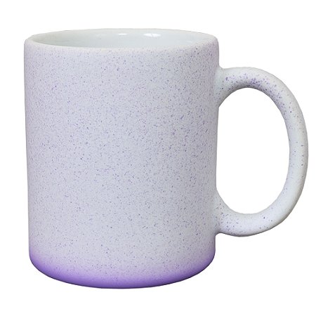 Kit 12 Canecas de Cerâmica Splash Roxo Fosco 325ml