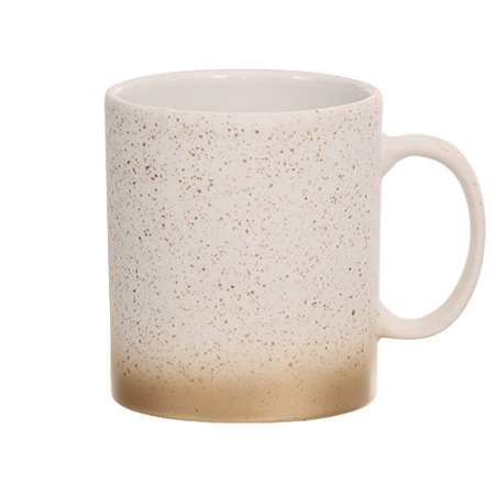 Kit 12 Canecas de Cerâmica Splash dourada 325ml