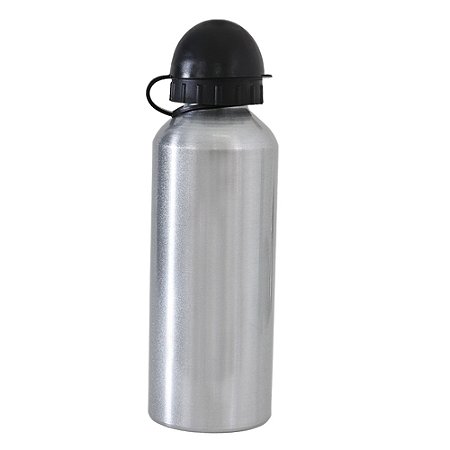 Kit 5 Squeeze Garrafa Bola de Alumínio Prata 500ml Long