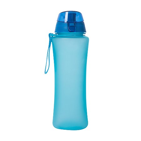 Kit 6 Garrafa Squeeze Azul Com Tampa de 600ml