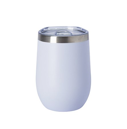 Kit 2 Copo Térmico Branco Gelo de Inox Com Tampa 350ml