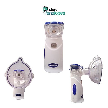 Inalador Nebulizador Air Mesh Colors Bateria Md4600 Medicate Cor Azul