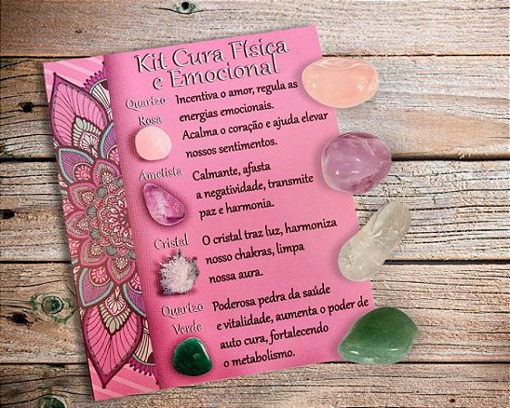 Kit de Cristais para Cura Física e Emocional