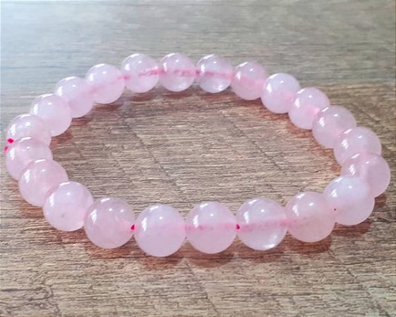 Pulseira de Quartzo Rosa