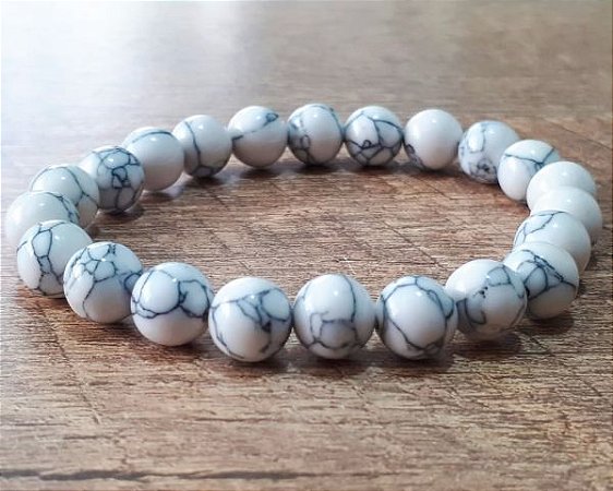 Pulseira de Howlita Branca