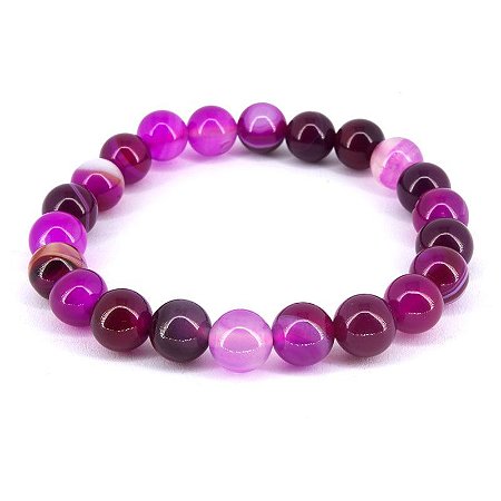 Pulseira de Ágata Rosa