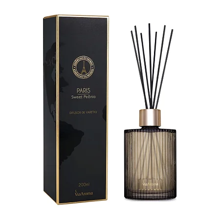 Difusor de Varetas Linha Mundo Paris, Sweet Peônia Via Aroma - 200ml