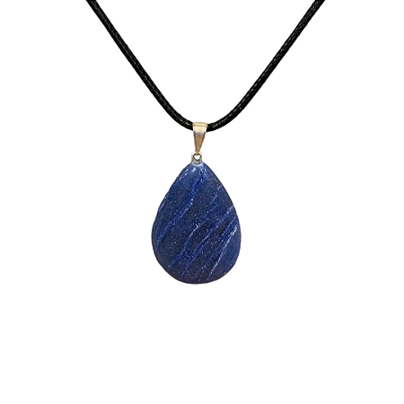 Quartzo Azul - colar gota