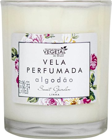 VELA PERFUMADA DE ALGODÃO 165G- VEGETAL DO BRASIL