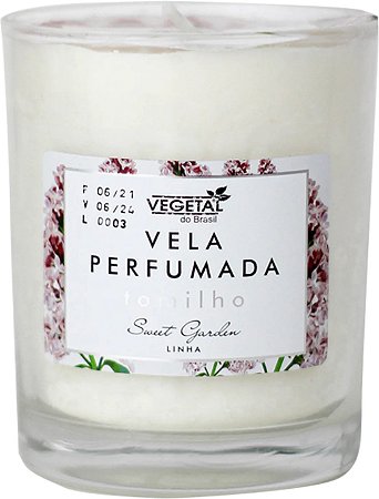 VELA PERFUMADA DE TOMILHO 165G- VEGETAL DO BRASIL
