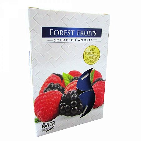 Velas Tealights Perfumadas Caixa com 6 Unidades Aura - Frutas Silvestres