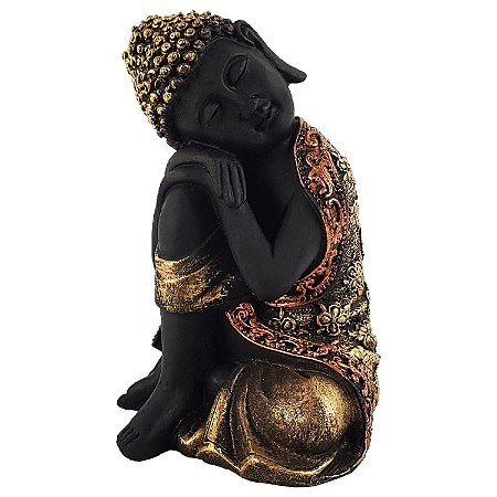 ENFEITE RESINA BUDA HINDU SONHADOR