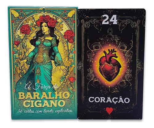 A força do Baralho de Tarô cigano com 36 cartas + livreto