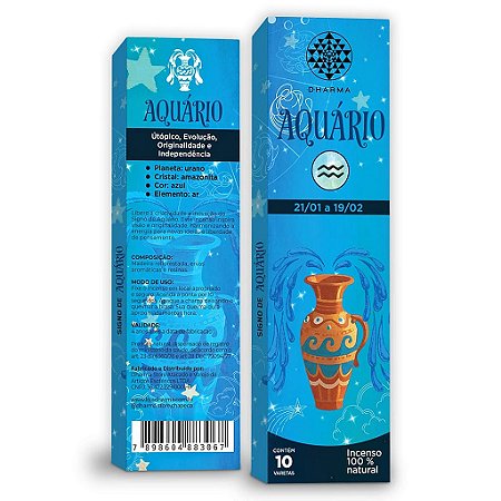 Incenso linha Zodíaco Dharma Signo de Aquário