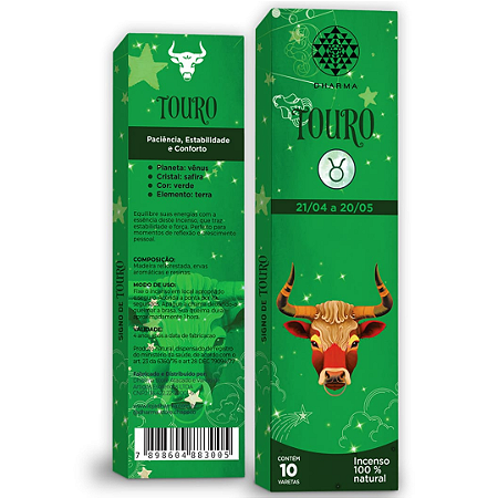 Incenso linha Zodíaco Dharma Signo de Touro