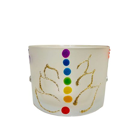 Castiçal de Vidro dos 7 Chakras