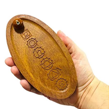 Incensario Madeira Oval 7 chackras