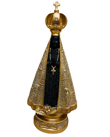 Nossa Senhora Aparecida - Milagre dos Peixes - Dourado e Preto