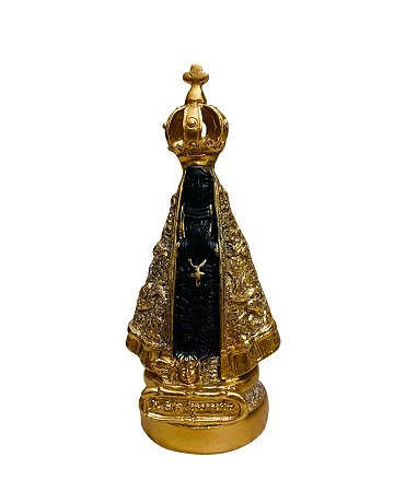 Nossa Senhora Aparecida - Milagre dos Peixes - Menor - Dourado e Preto