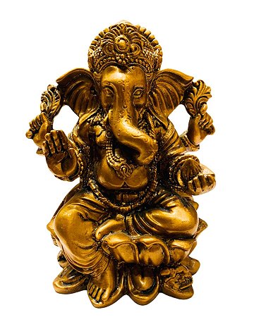 Ganesha na Flor - Dourado